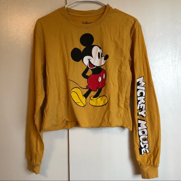 Disney Tops - Yellow Long Sleeved Disney Mickey Mouse Shirt